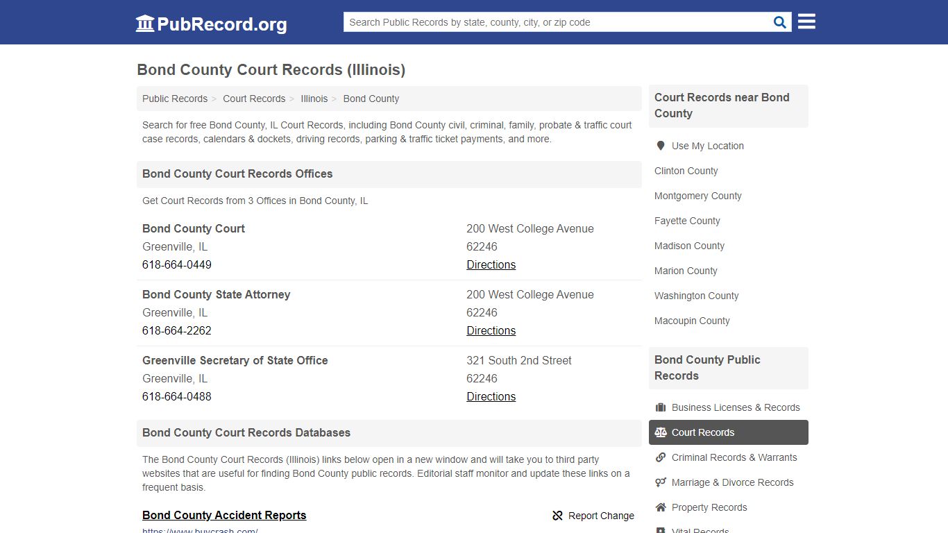 Free Bond County Court Records (Illinois Court Records) - PubRecord.org