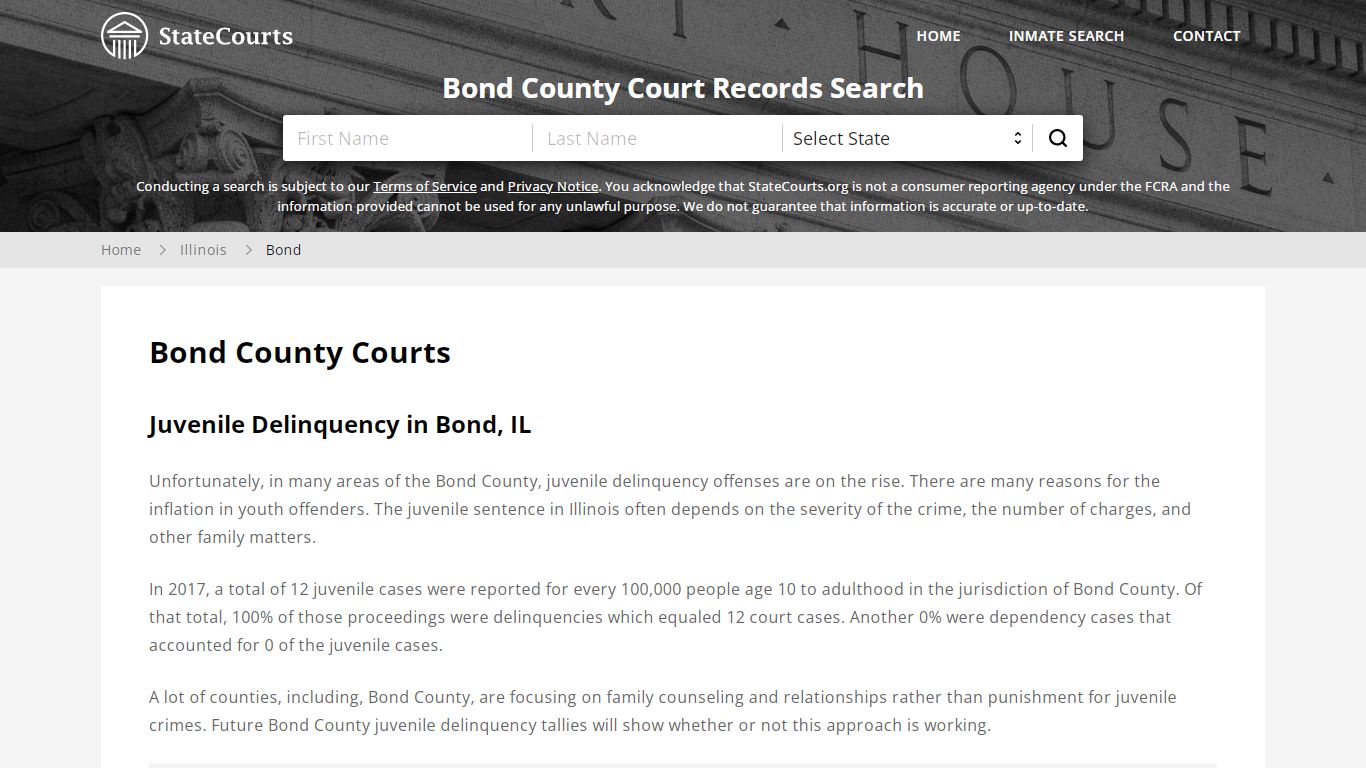 Bond County, IL Courts - Records & Cases - StateCourts